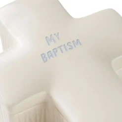 My Baptism Cross-Shaped Lidded Trinket Dish