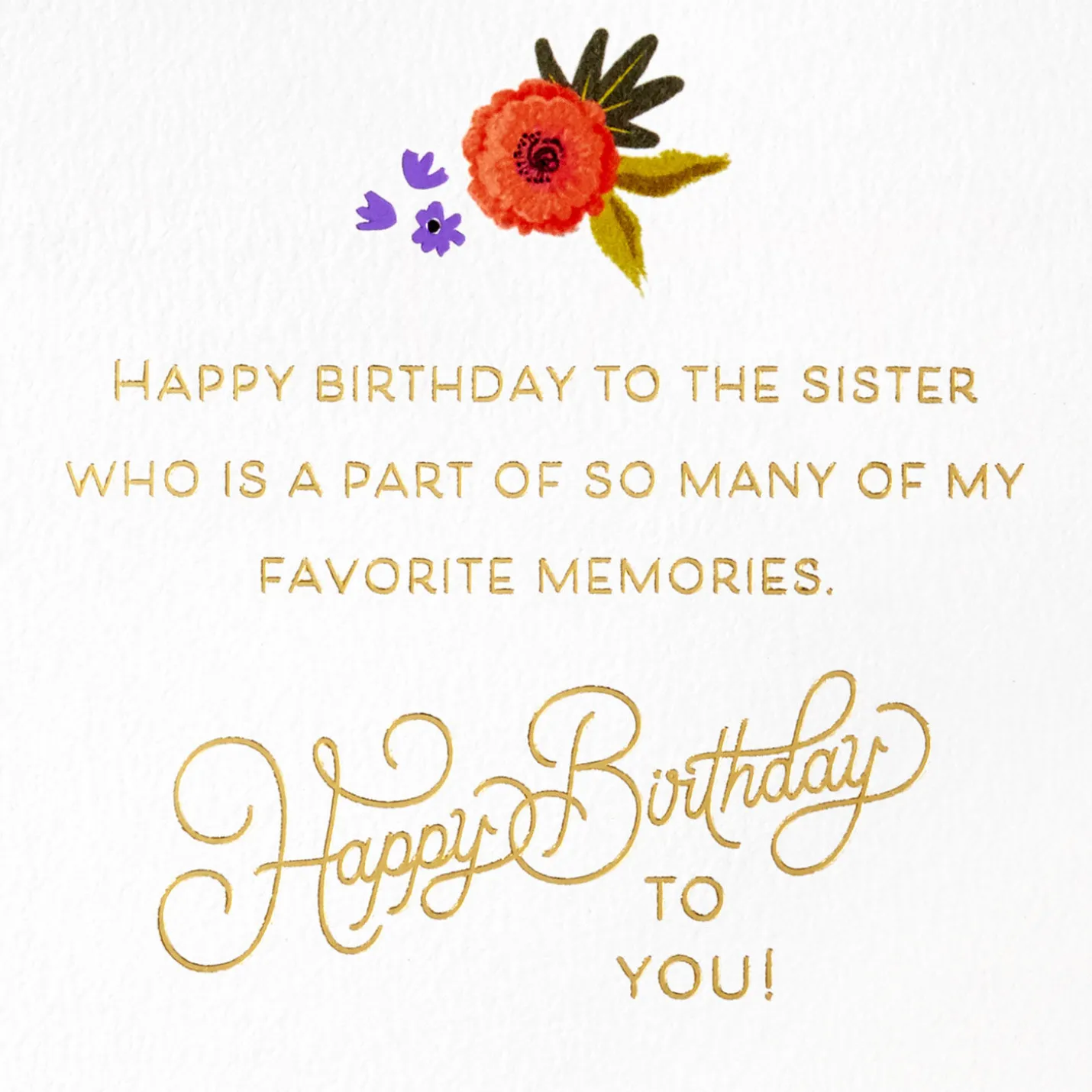 My Favorite Memories Birthday Card for Sister