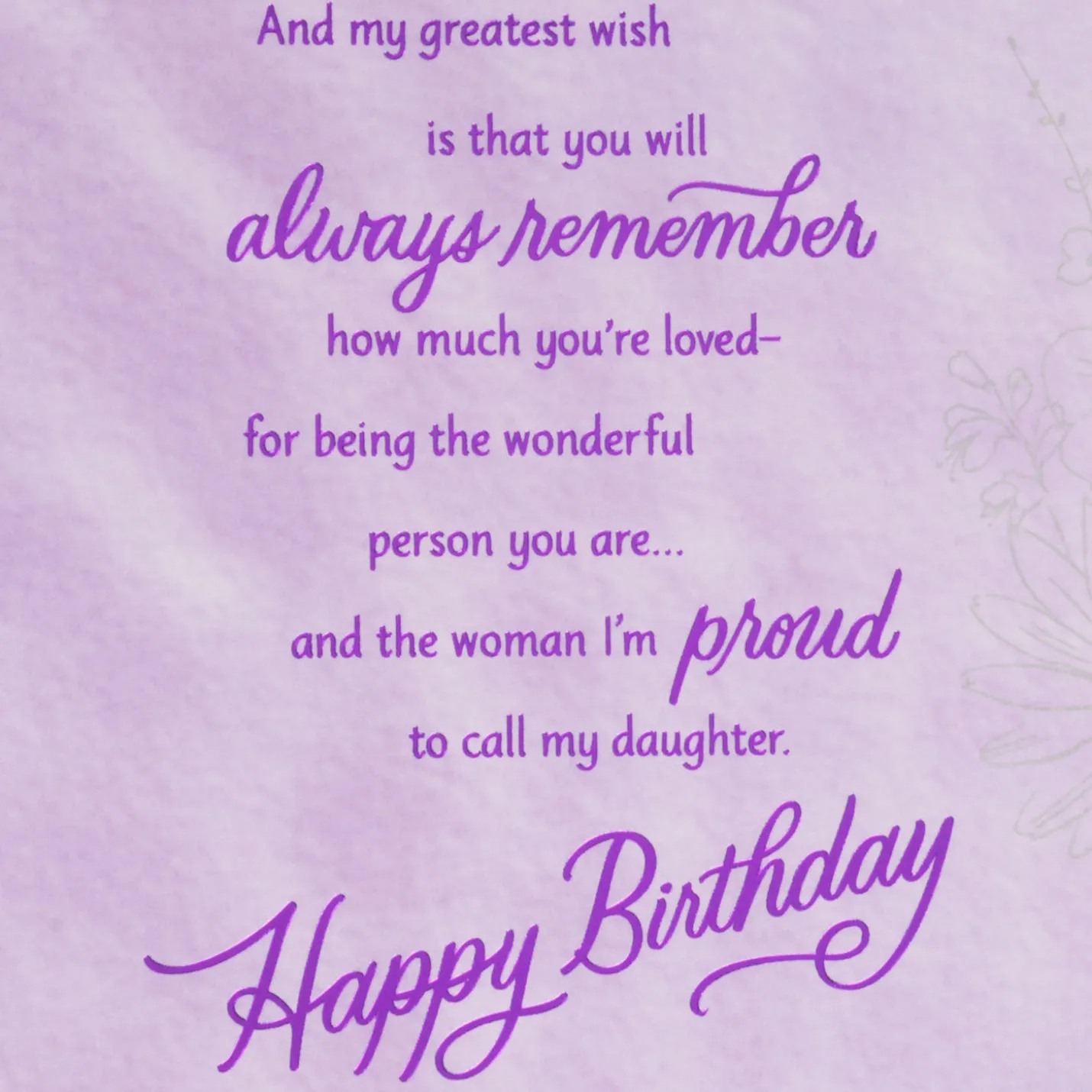 My Greatest Wish for You Birthday Card for Daughter