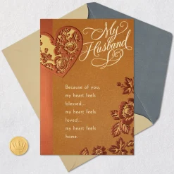 My Heart Feels Home Religious Birthday Card for Husband