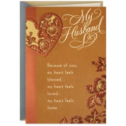 My Heart Feels Home Religious Birthday Card for Husband