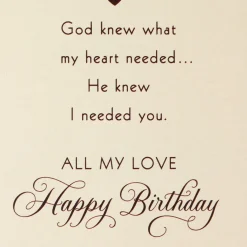 My Heart Feels Home Religious Birthday Card for Husband