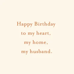 My Heart, My Home Birthday Card for Husband