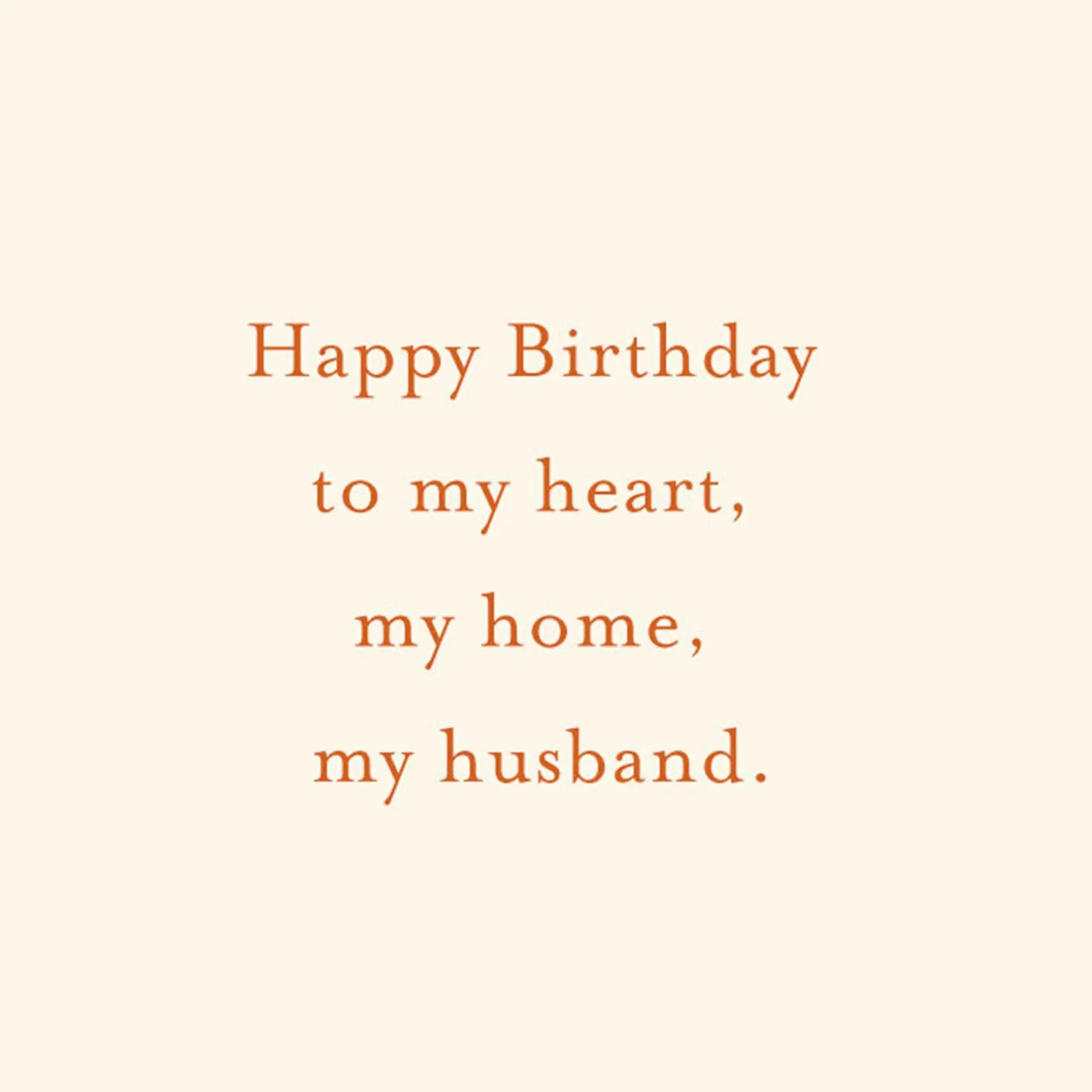 My Heart, My Home Birthday Card for Husband