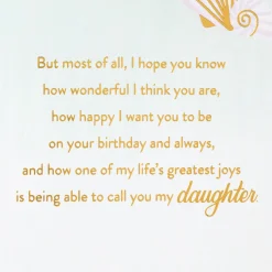 My Hopes for You Birthday Card for Daughter