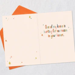 My Knee Hurts in Your Honor Funny 40th Birthday Card