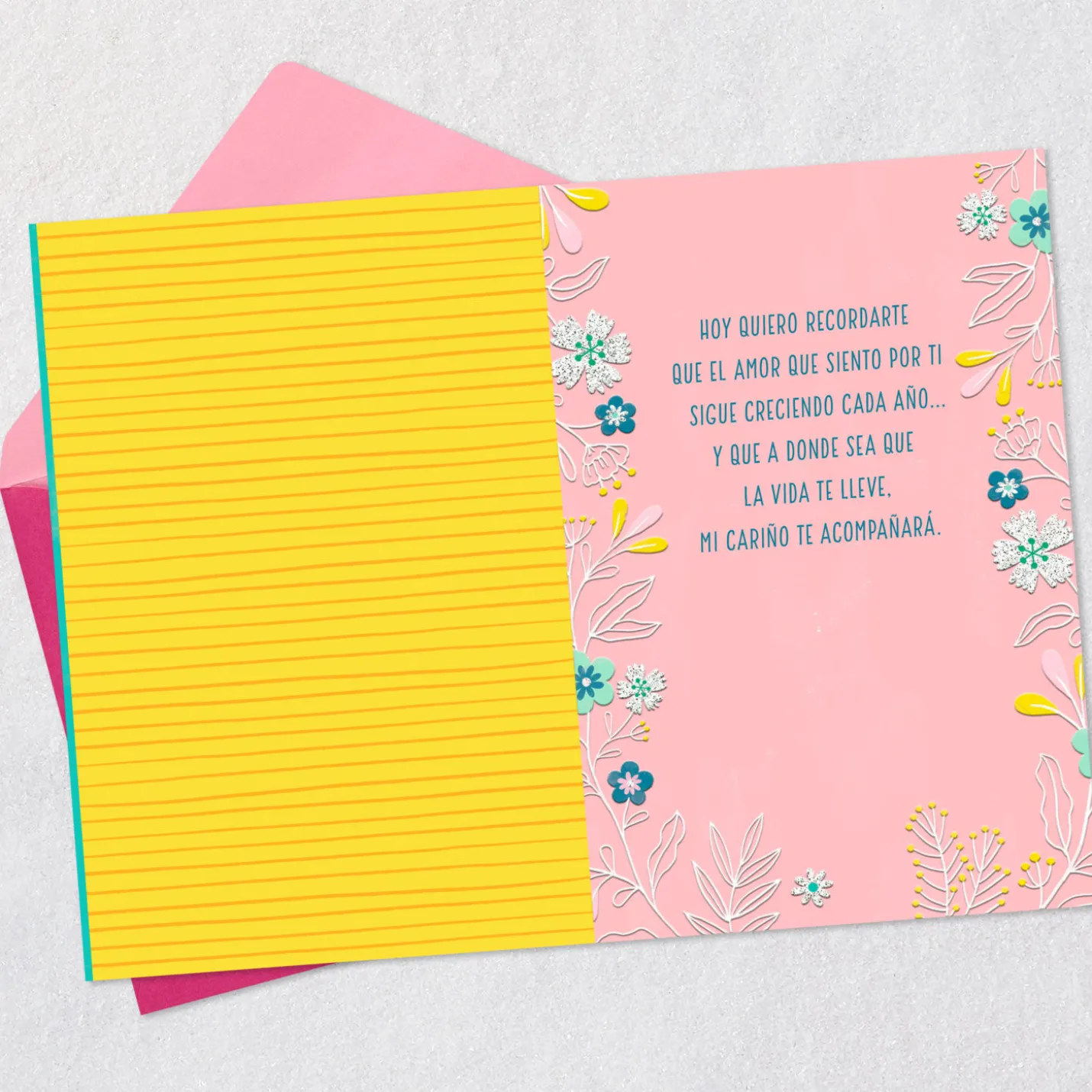 My Love for You Grows Spanish-Language Birthday Card for Granddaughter