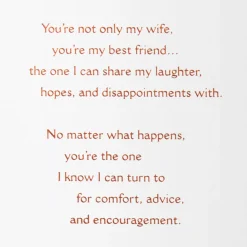 My Love, My Friend Birthday Card for Wife