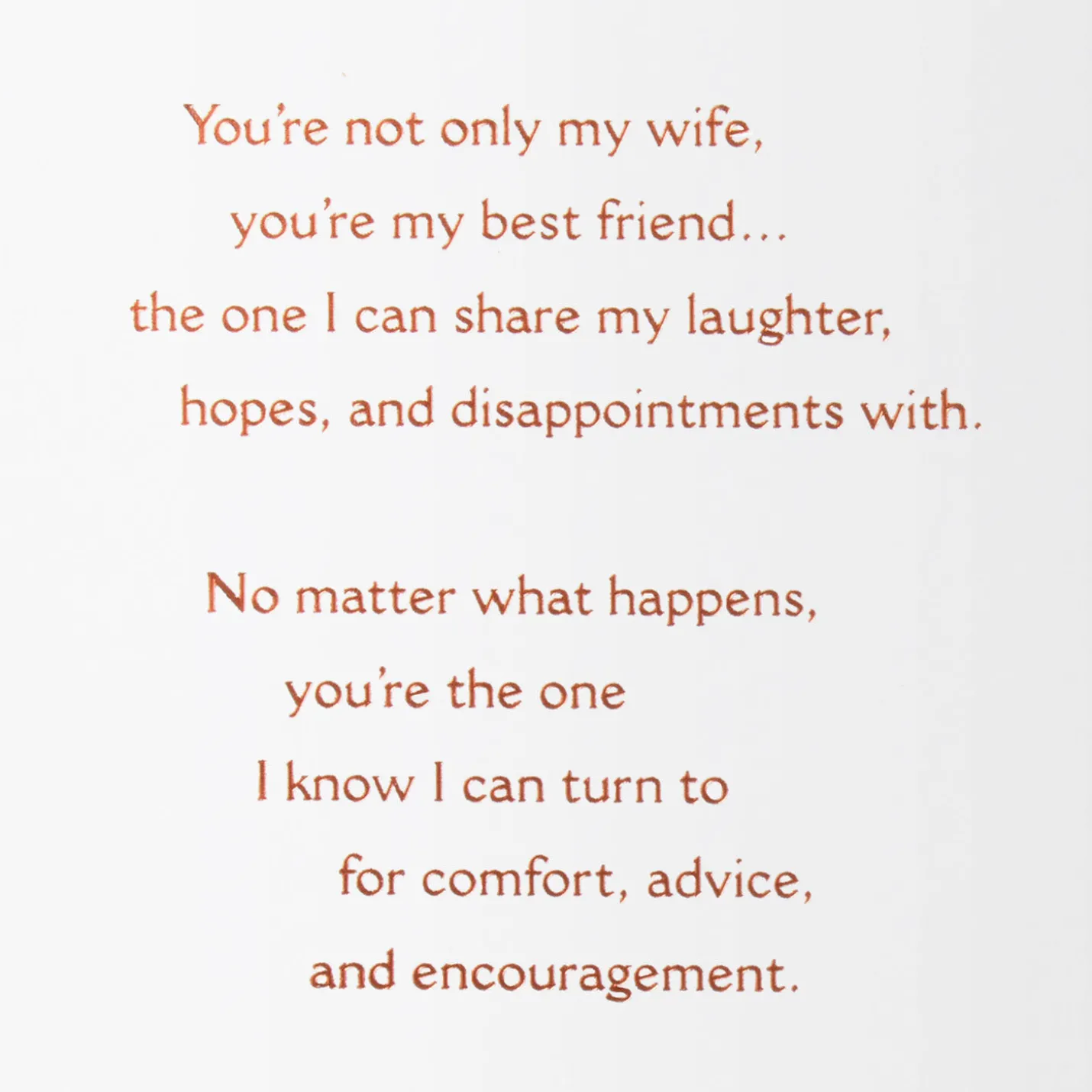 My Love, My Friend Birthday Card for Wife