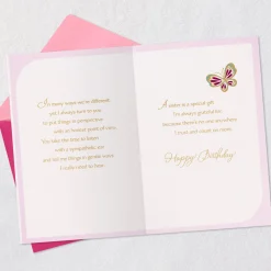 My Sister, a Friend I'm Always Grateful For Birthday Card