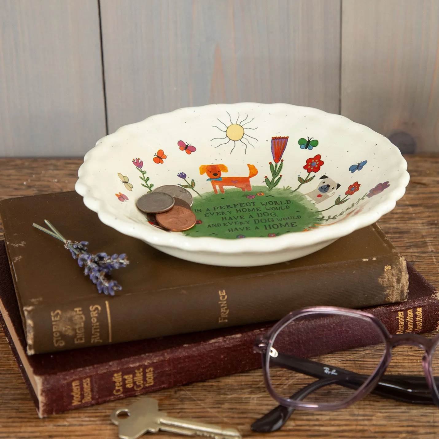 Natural Life Every Dog Has a Home Ceramic Catchall Dish