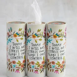 Natural Life I Will Not Stress Car Tissues, Set of 3