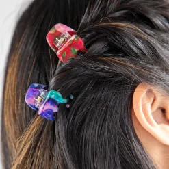 Natural Life Multicolor Mini Hair Clips, Set of 4