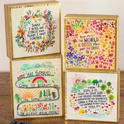 Natural Life You Make the World Better Wood Block Quote Sign