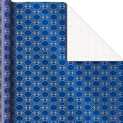 Navy and Gold 3-Pack Wrapping Paper, 105 sq. ft. total