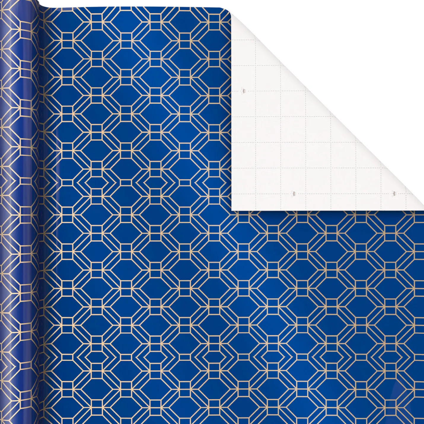 Navy and Gold 3-Pack Wrapping Paper, 105 sq. ft. total