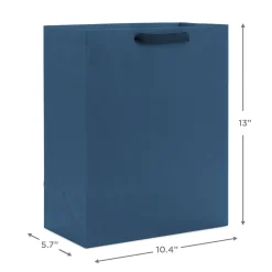 10.4" Navy Blue Large Square Gift Bag