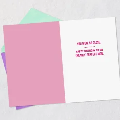 Nearly Perfect Scorecard Funny Birthday Card for Mom