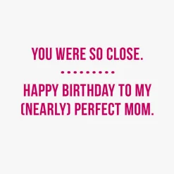Nearly Perfect Scorecard Funny Birthday Card for Mom