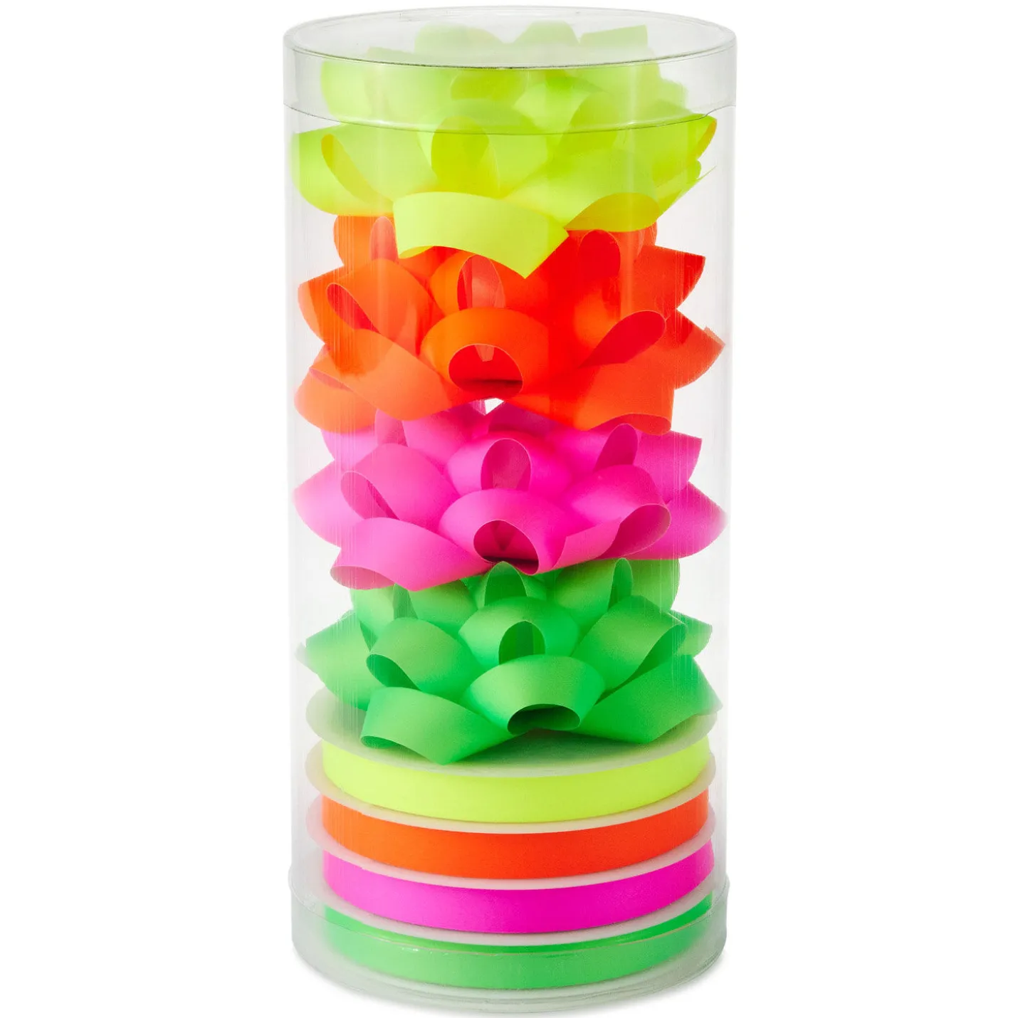 Neon Colors Bow and Ribbon 8-Pack Assortment Gift Trim Pack