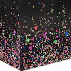 15" Neon Confetti on Black Extra-Deep Gift Bag