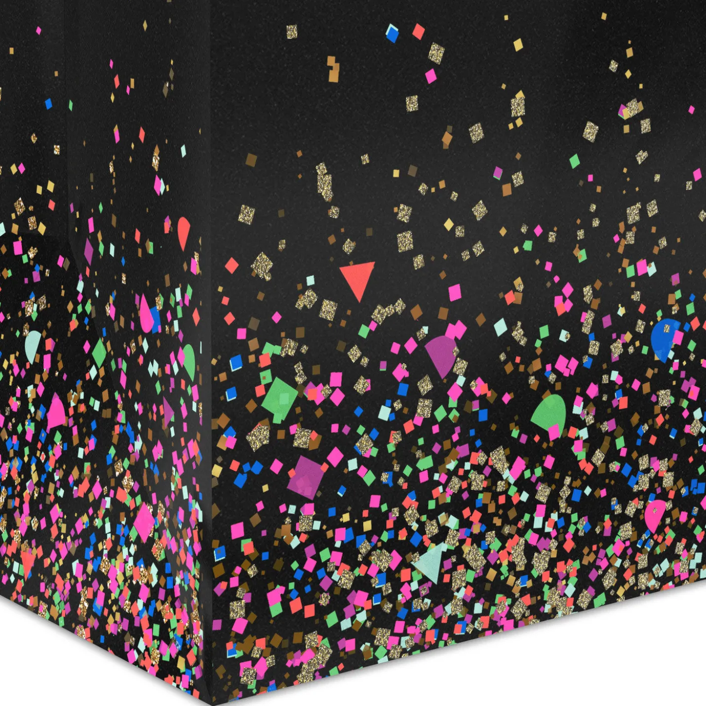15" Neon Confetti on Black Extra-Deep Gift Bag