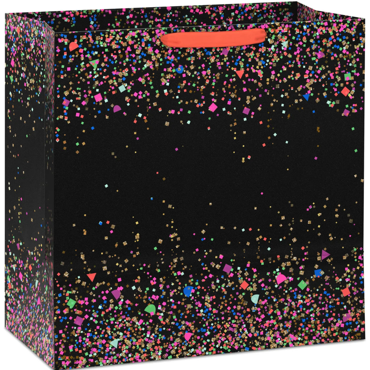 15" Neon Confetti on Black Extra-Deep Gift Bag