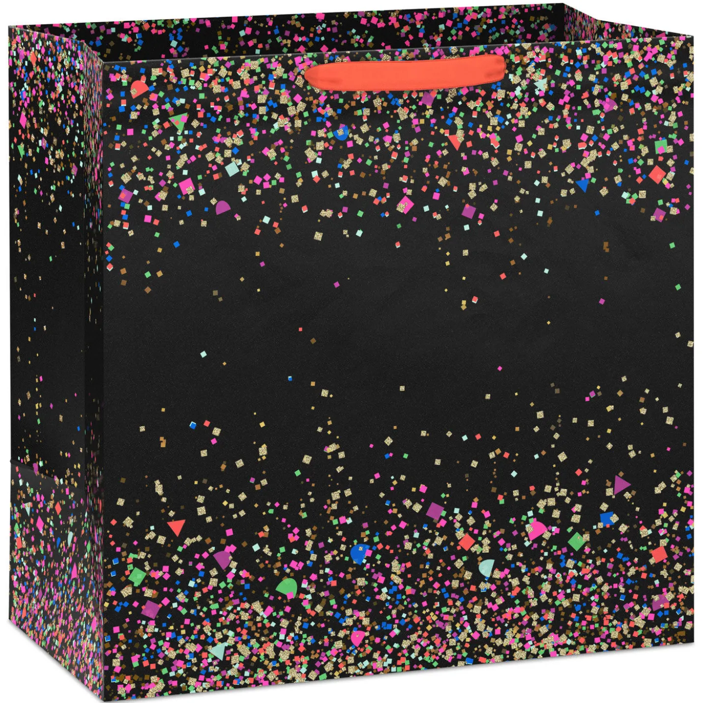 15" Neon Confetti on Black Extra-Deep Gift Bag