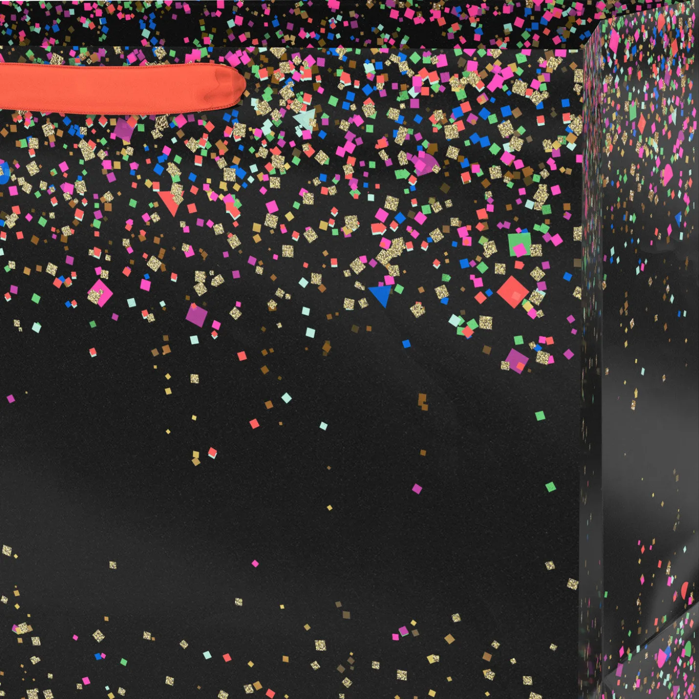 15" Neon Confetti on Black Extra-Deep Gift Bag