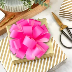 6" Neon Pink Gift Bow