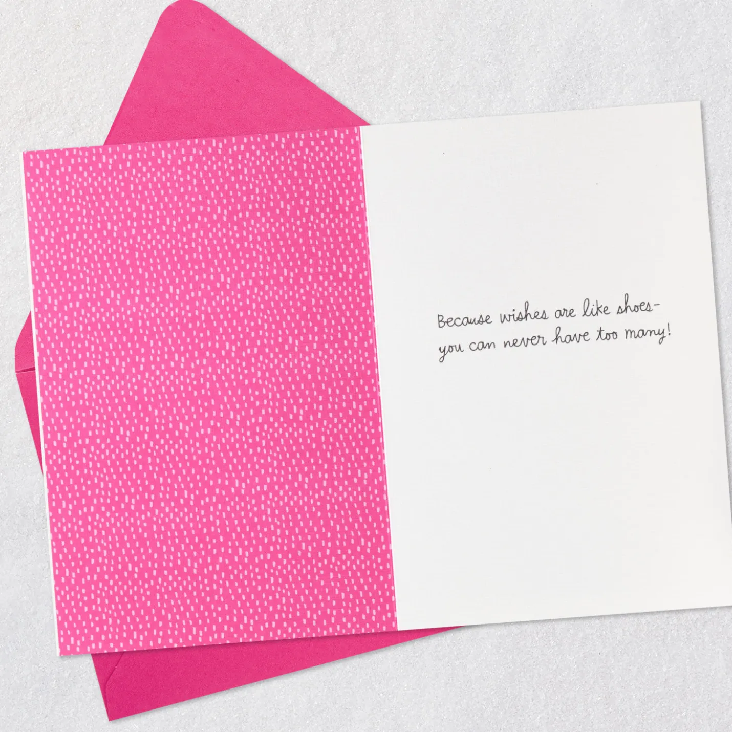 Never Too Many Wishes...or Shoes Birthday Card