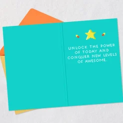 New Levels of Awesome Musical Birthday Card for Kids