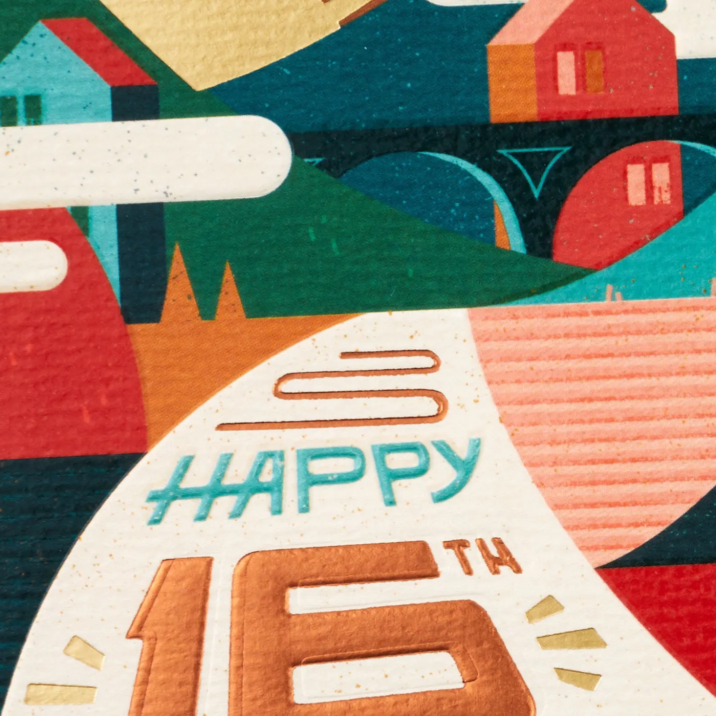New Adventures and Happiness Ahead 16th Birthday Card for Grandson