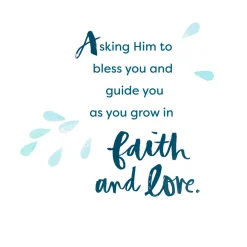 New Beginnings Religious Baptism Card