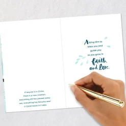 New Beginnings Religious Baptism Card