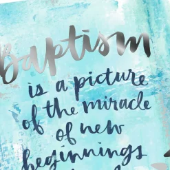 New Beginnings Religious Baptism Card