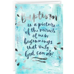 New Beginnings Religious Baptism Card