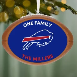 NFL Buffalo Bills Football Personalized Ornament, Custom Text