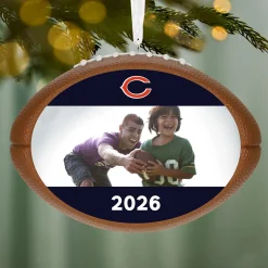 NFL Chicago Bears Football Personalized Ornament, Custom Photo and Text