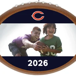NFL Chicago Bears Football Personalized Ornament, Custom Photo and Text