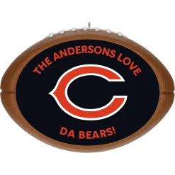 NFL Chicago Bears Football Personalized Ornament, Custom Text