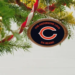 NFL Chicago Bears Football Personalized Ornament, Custom Text