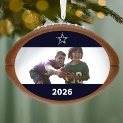 NFL Dallas Cowboys Football Personalized Ornament, Custom Photo and Text