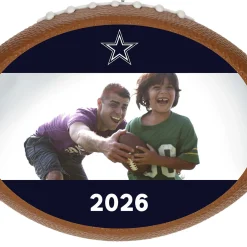 NFL Dallas Cowboys Football Personalized Ornament, Custom Photo and Text