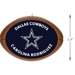 NFL Dallas Cowboys Football Personalized Ornament, Custom Text