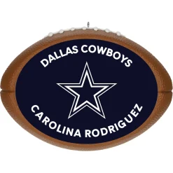 NFL Dallas Cowboys Football Personalized Ornament, Custom Text