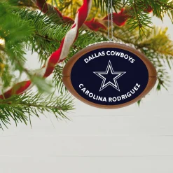 NFL Dallas Cowboys Football Personalized Ornament, Custom Text