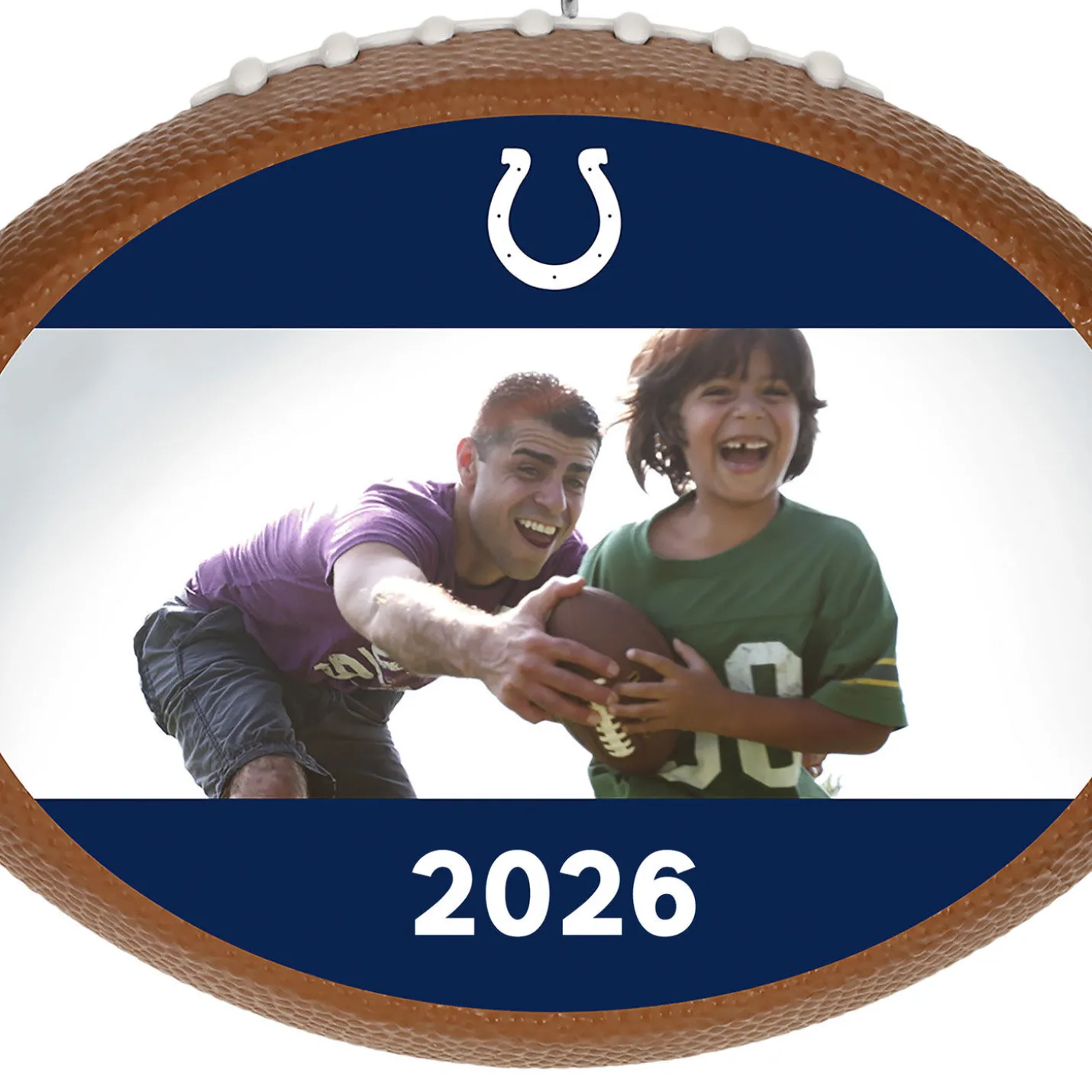 NFL Indianapolis Colts Football Personalized Ornament, Custom Photo and Text