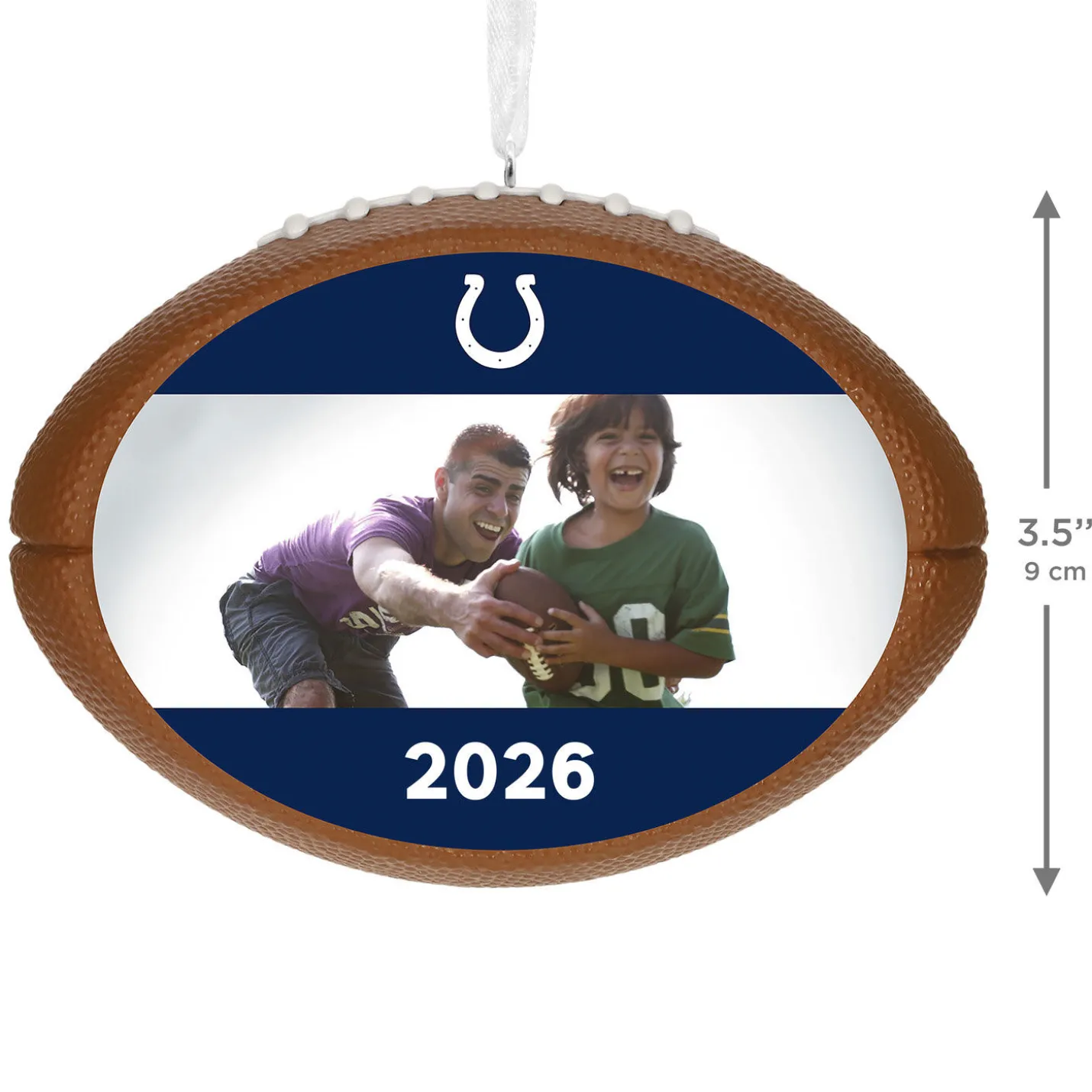 NFL Indianapolis Colts Football Personalized Ornament, Custom Photo and Text