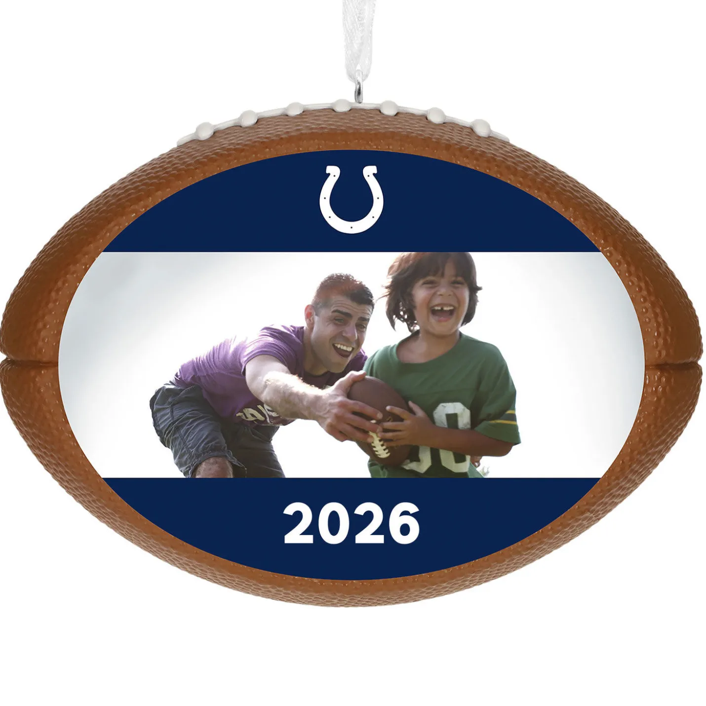 NFL Indianapolis Colts Football Personalized Ornament, Custom Photo and Text